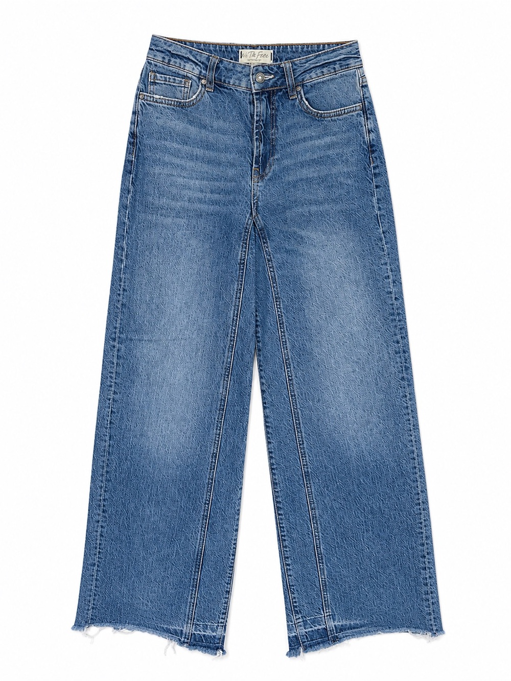 Free People We The Free‎ Yucca Valley Wide Leg Jeans 26 Raw Hem